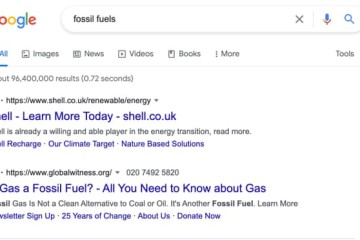 Fossil fuel firms among biggest spenders on Google ads that look like search results